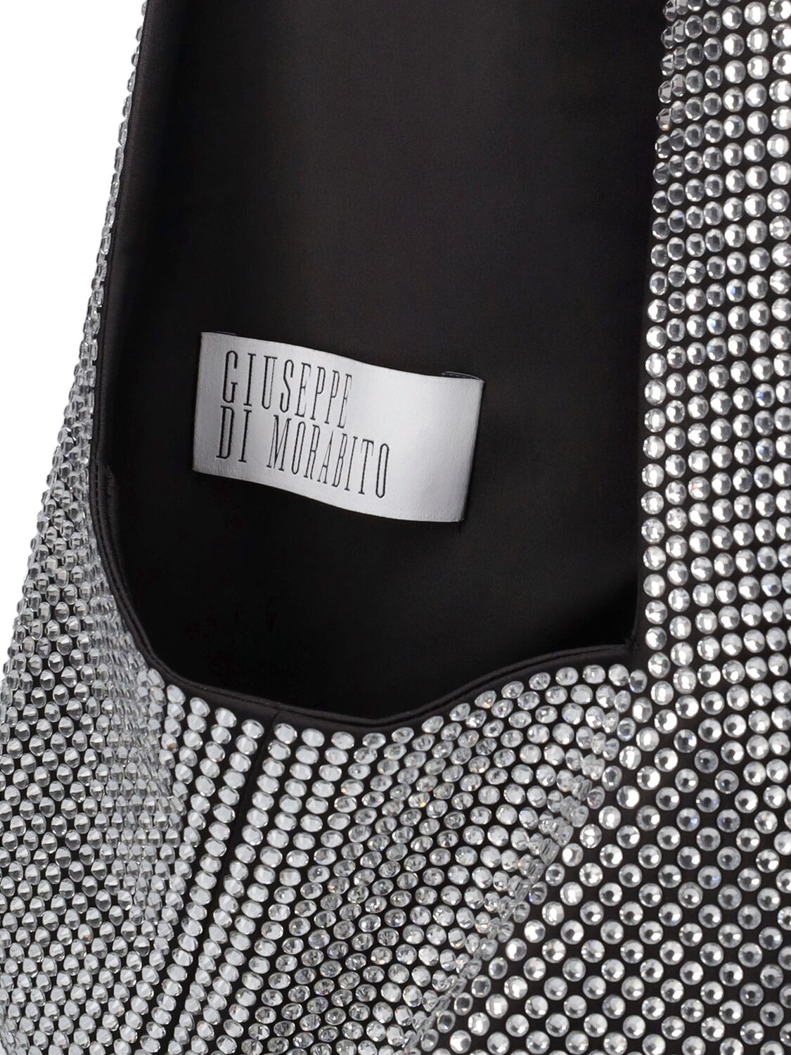 Shop Giuseppe Di Morabito All Over Crystal Shoulder Bag In Black