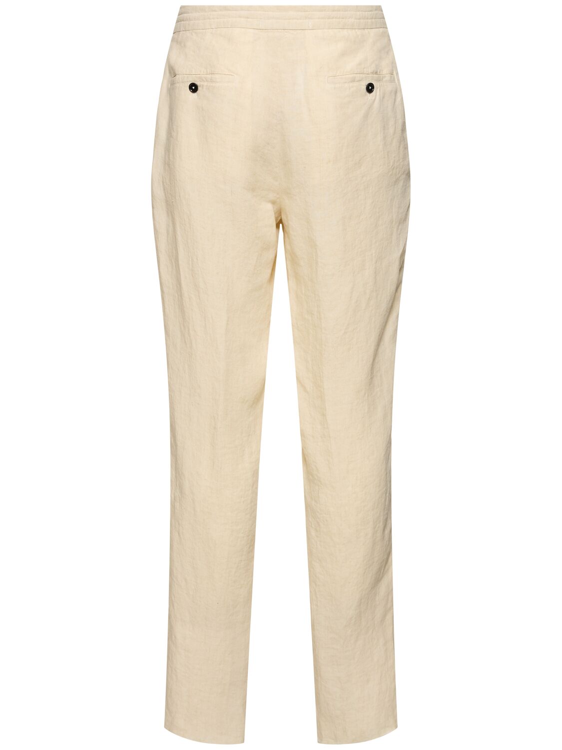 Shop Zegna Pure Linen Joggers In Light Beige