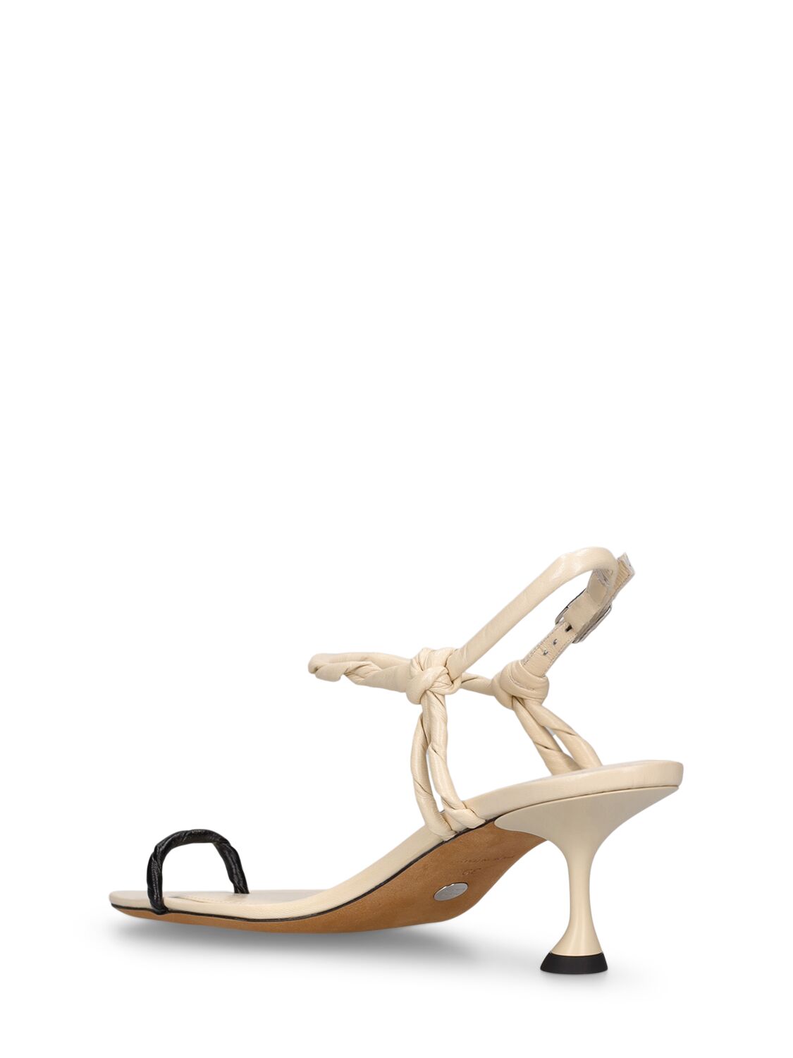 Shop Proenza Schouler 65mm Leather Toe Ring Sandals In Natural