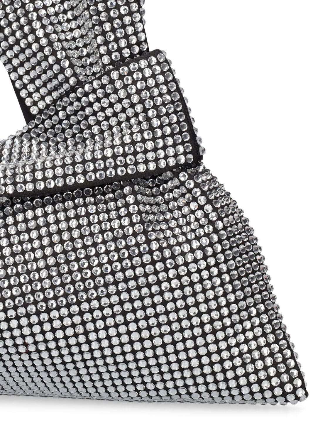 Shop Giuseppe Di Morabito Crystal Top Handle Bag In Black,silver