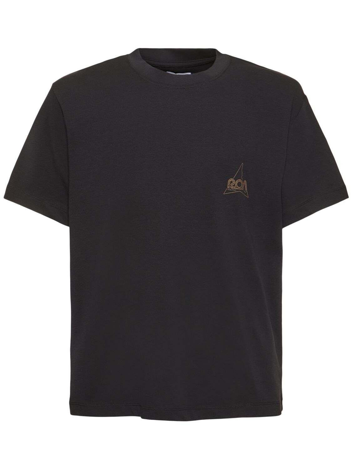 Roa Cotton Crewneck T-shirt In Black