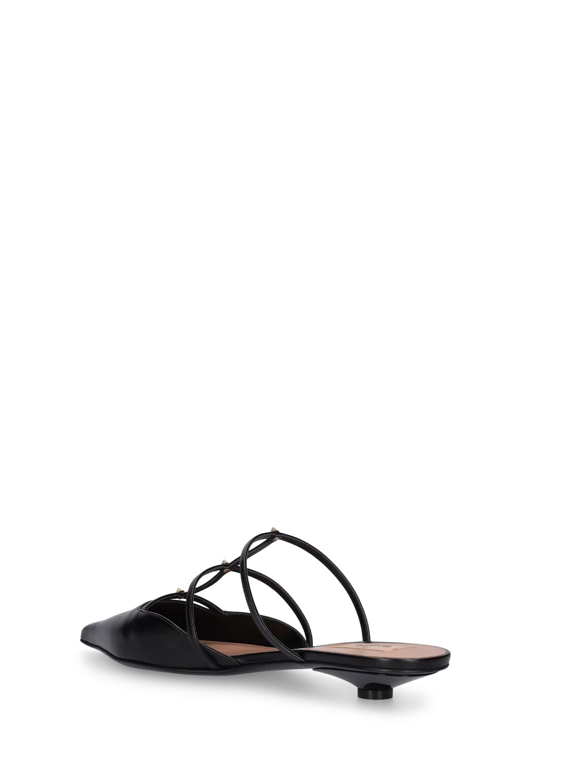 Shop Valentino 20mm Rockstud Leather Mules In Black