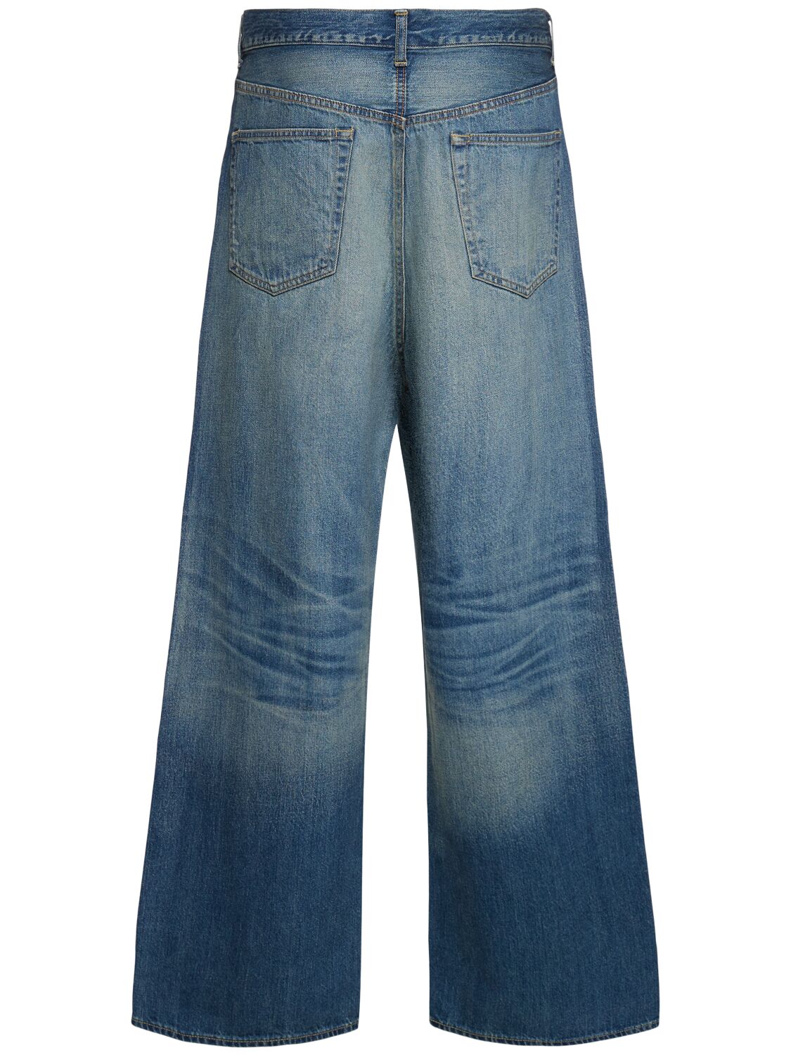 Shop Junya Watanabe Cotton Selvedge Denim Jeans In Indigo