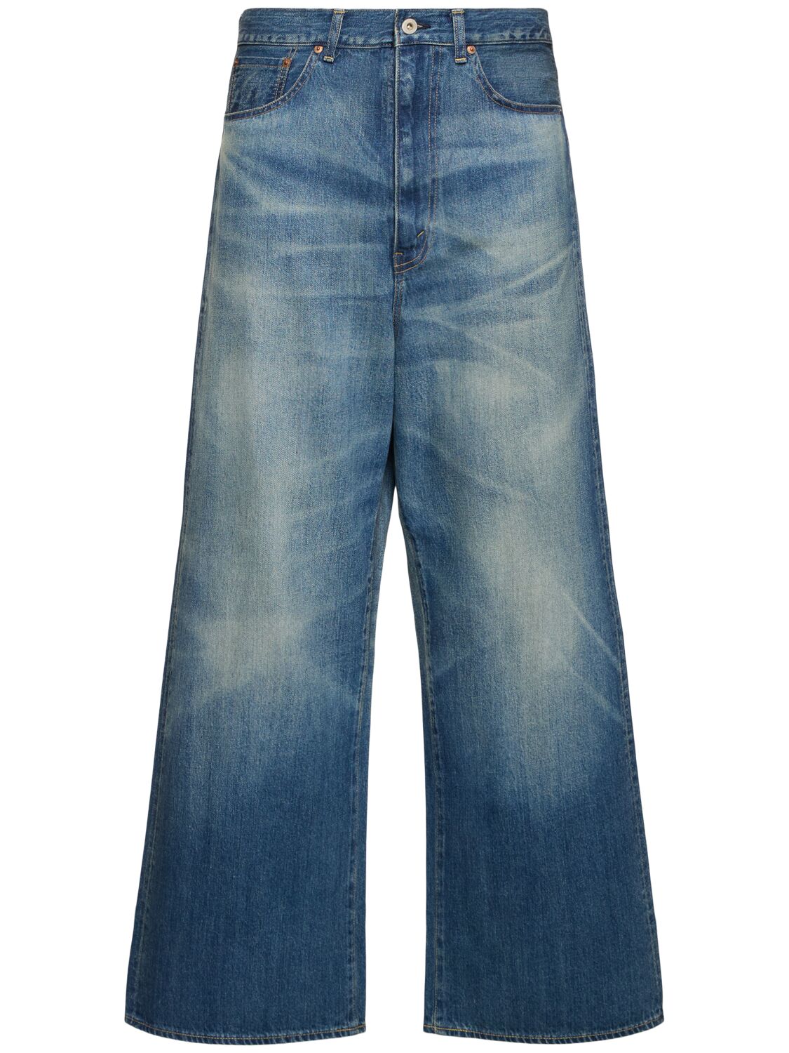 Junya Watanabe Blue Whiskered Jeans In Indigo