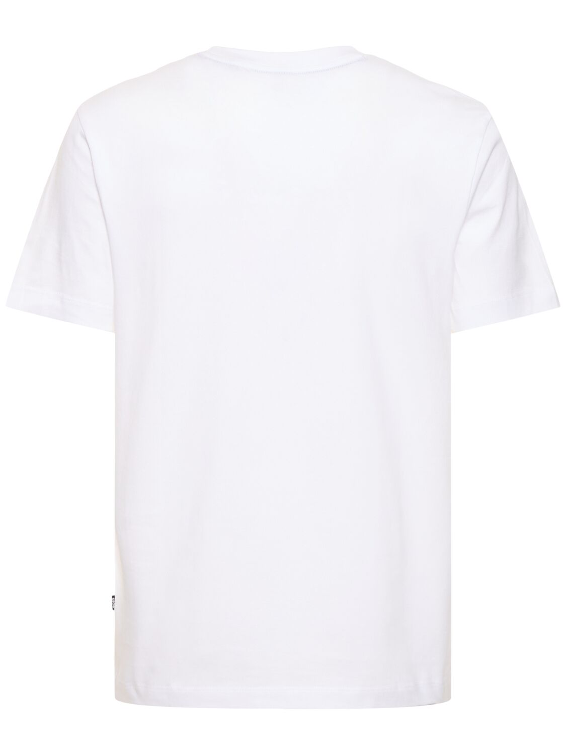 Shop Hugo Boss Tiburt 354 Logo Cotton T-shirt In White