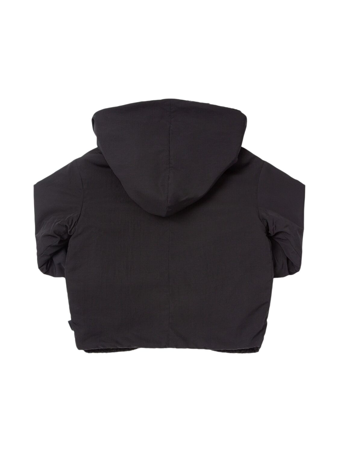 Shop Aspesi Nylon & Teddy Jacket In Black