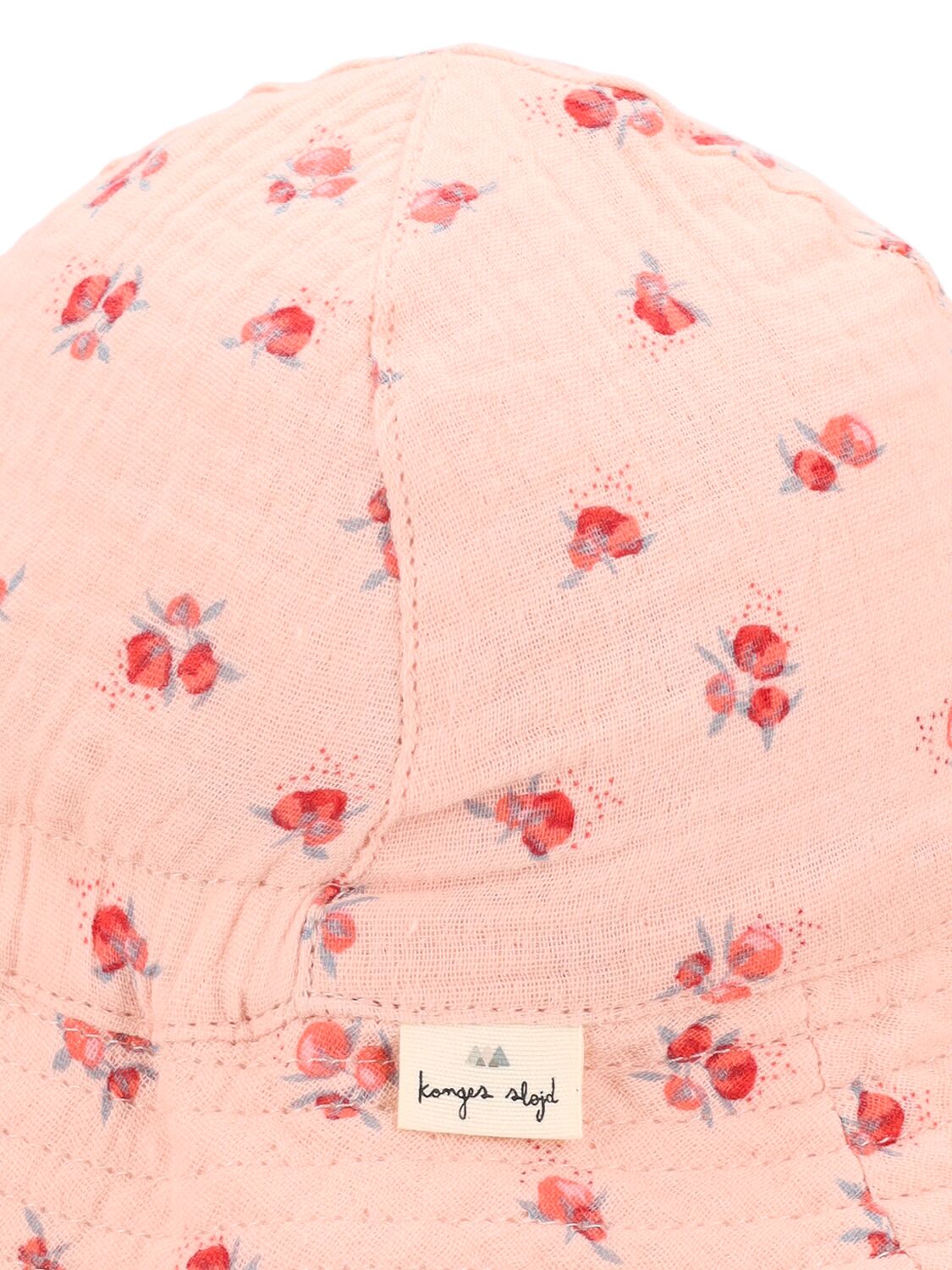 Shop Konges Sløjd Organic Cotton Muslin Sun Hat In 粉色,多色