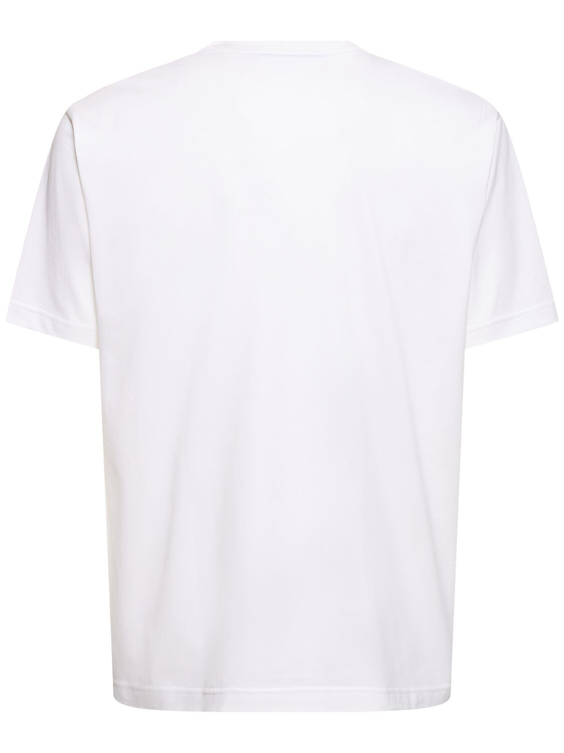 Shop Junya Watanabe Printed Cotton Jersey T-shirt In White,grey