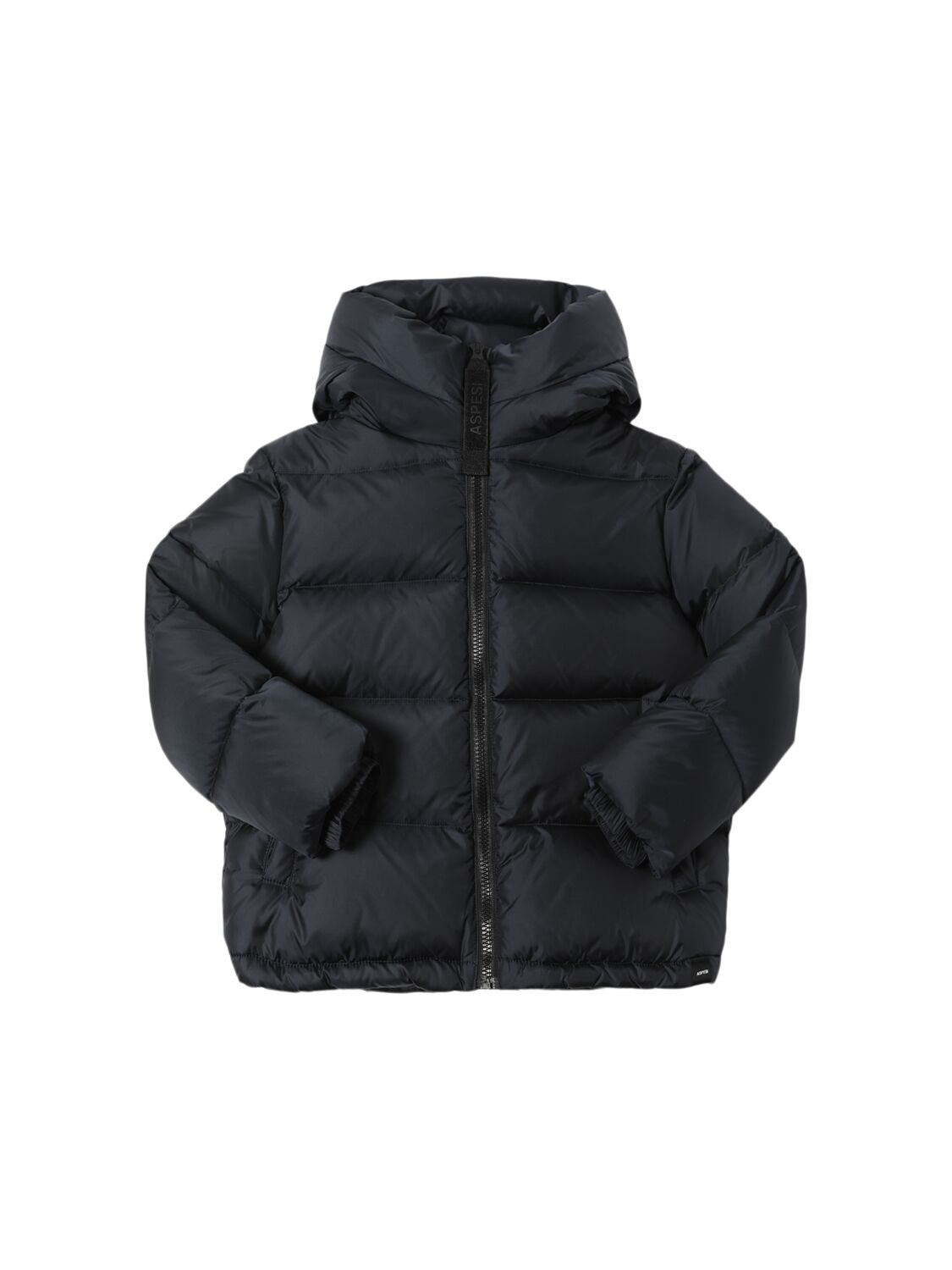 Aspesi Hooded Nylon Down Jacket In Blue