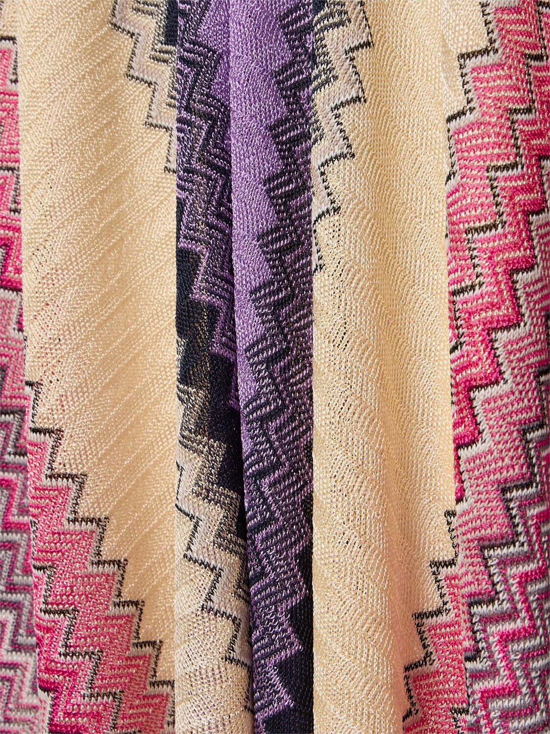 Shop Missoni Fringed Viscose Knit Cape In Multicolor