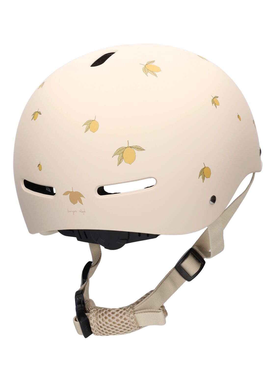 Shop Konges Sløjd Printed Bicycle Helmet In Yellow