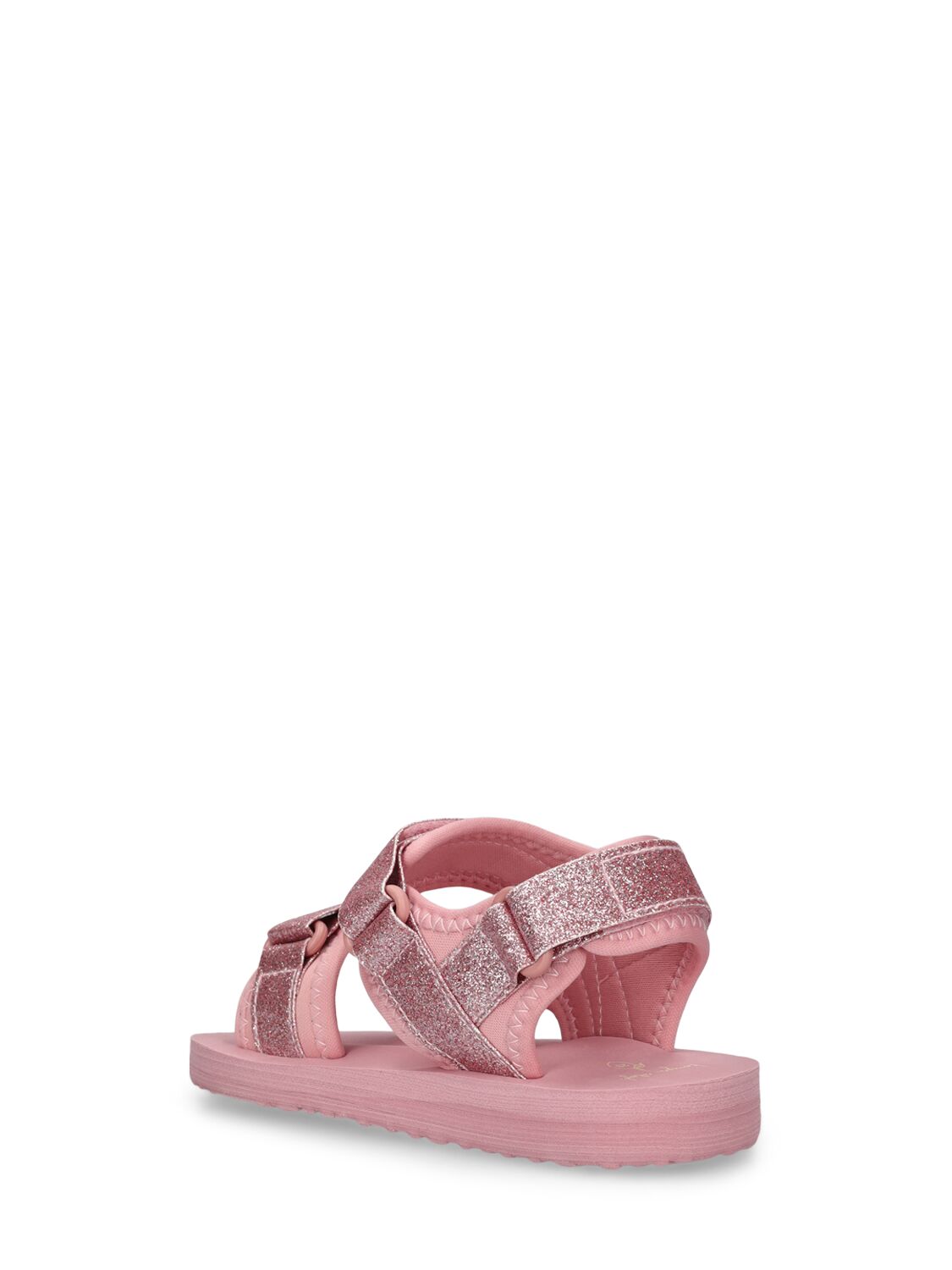 Shop Konges Sløjd Glittered Rubber Sandals W/straps In Pink