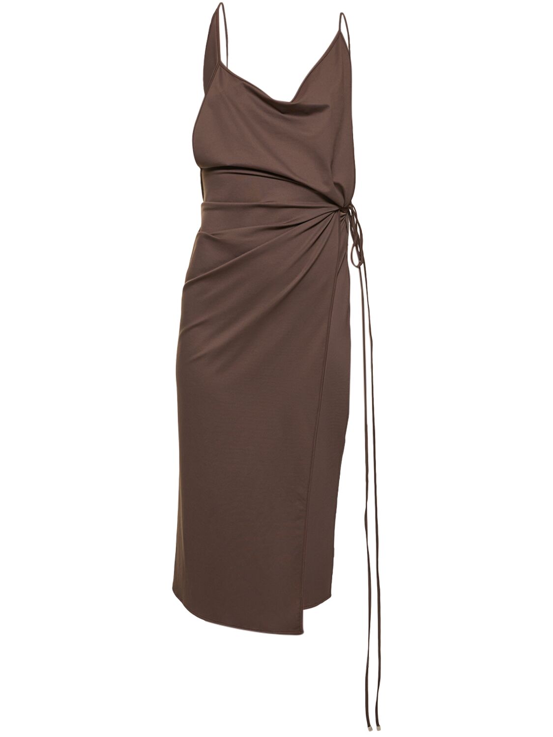 Image of Lycra Side Slit Midi Dress