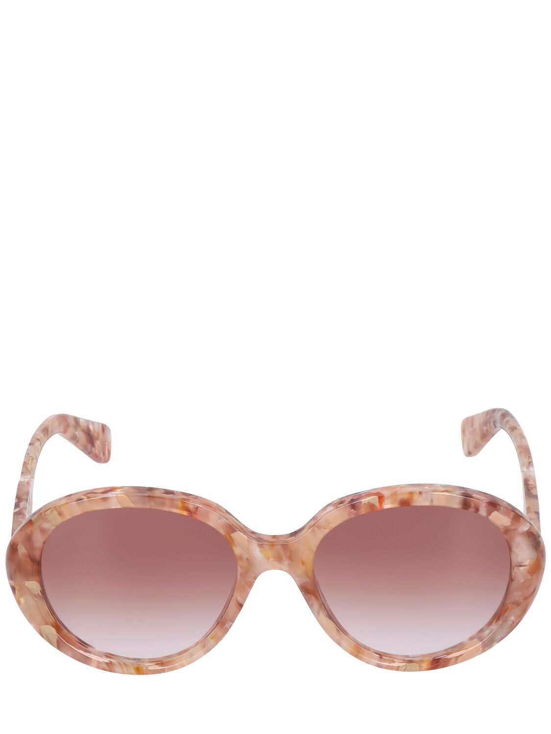 Chloé Gayia Round Bio-acetate Sunglasses In Pink,red