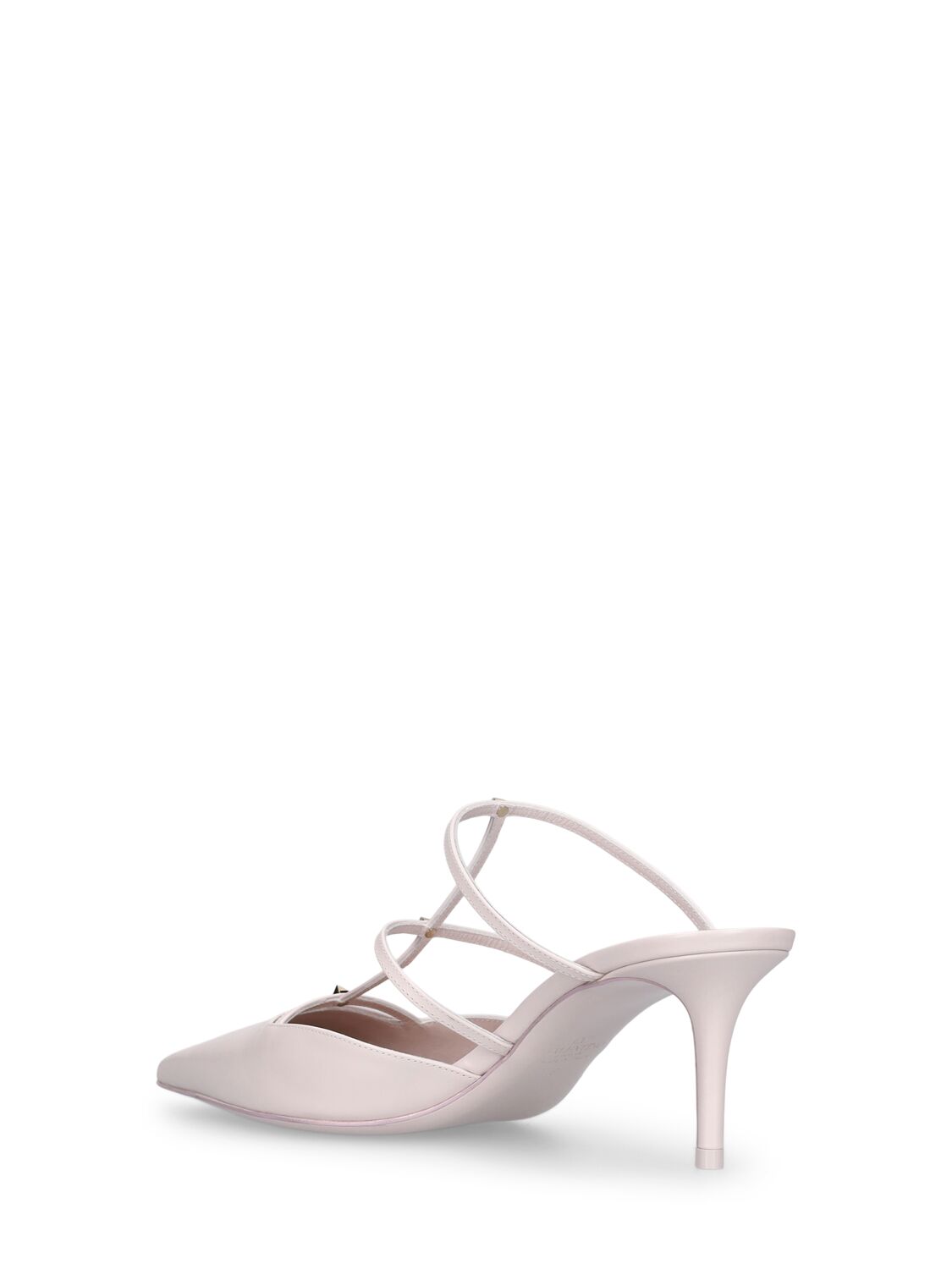 Shop Valentino 60mm Rockstud Leather Heels In Lilac