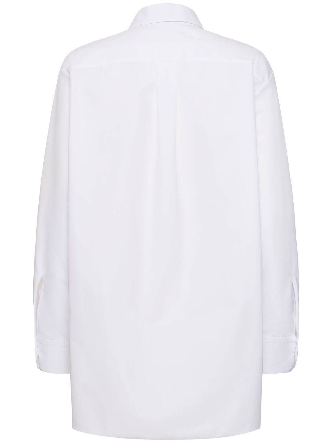 Shop Valentino Poplin Shirt In White
