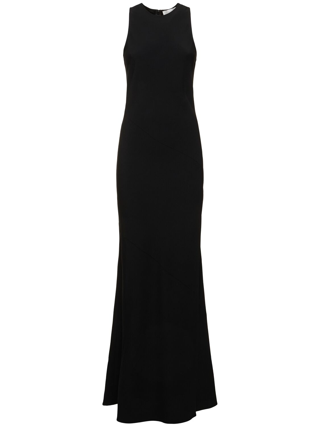 Ami Alexandre Mattiussi Viscose Blend Sleeveless Long Dress In Black