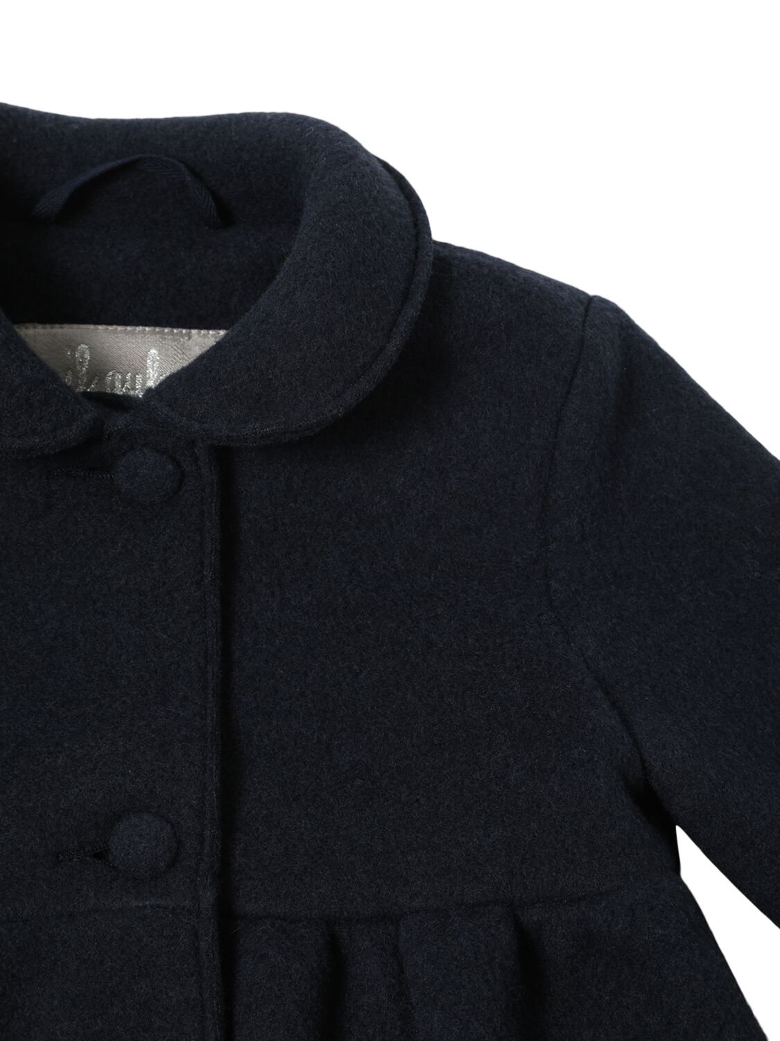 Shop Il Gufo Wool Blend Cloth Coat In Blue