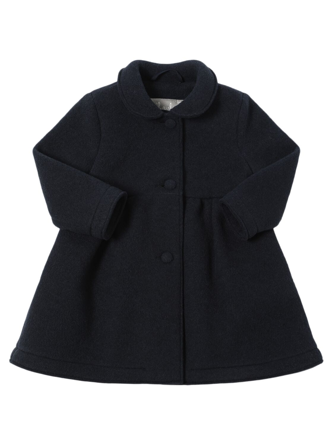 Il Gufo Kids' Wool Blend Cloth Coat In Black
