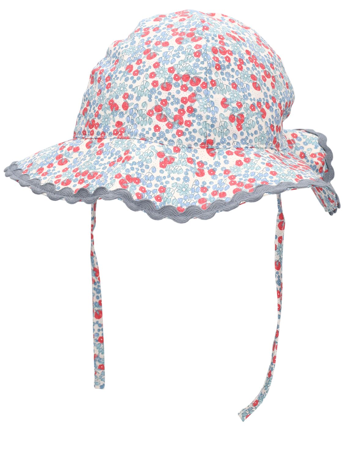 Shop Konges Sløjd Organic Cotton Sun Hat In Blue,multi