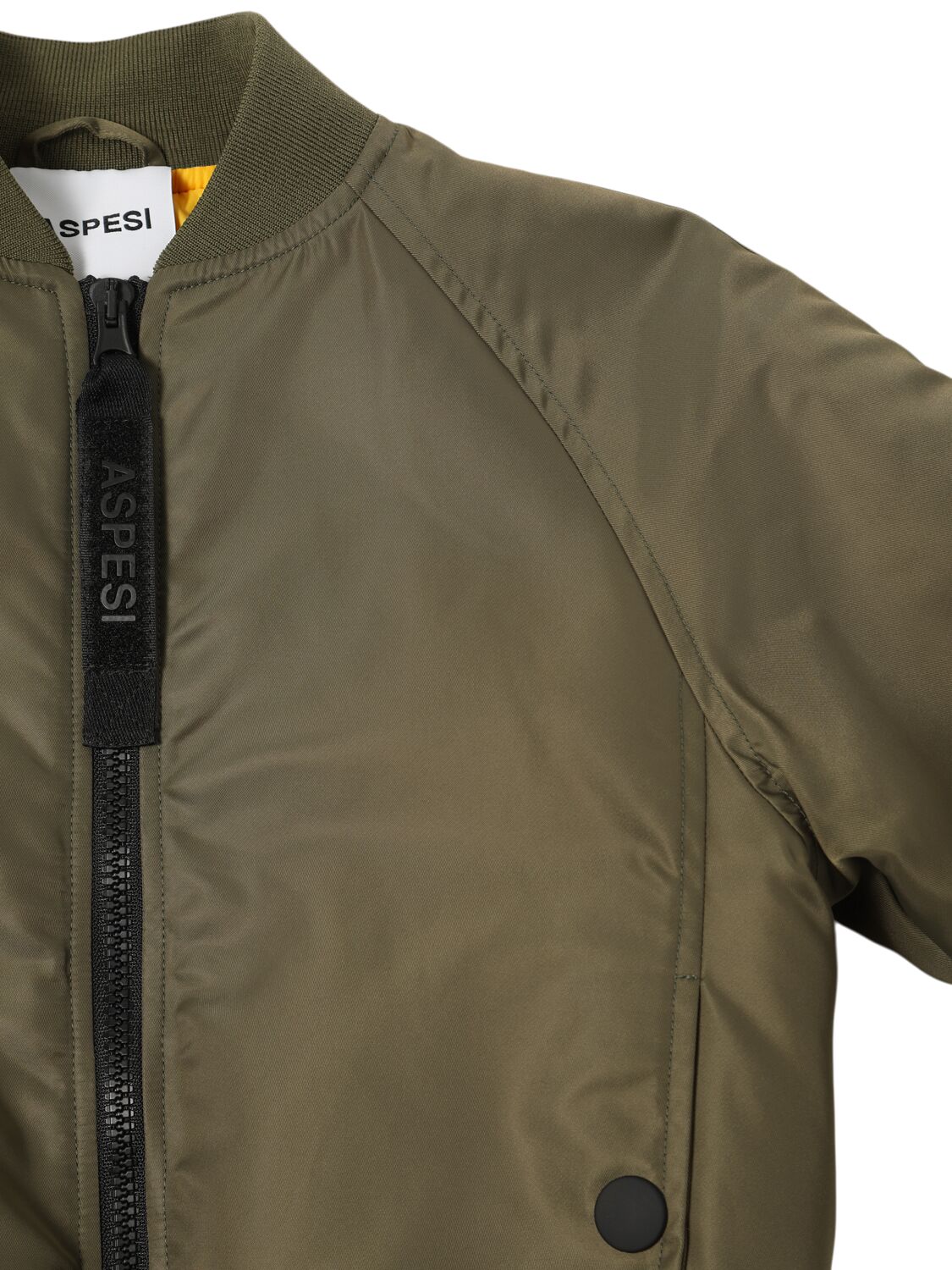 Shop Aspesi Nylon Bomber Jacket In Green