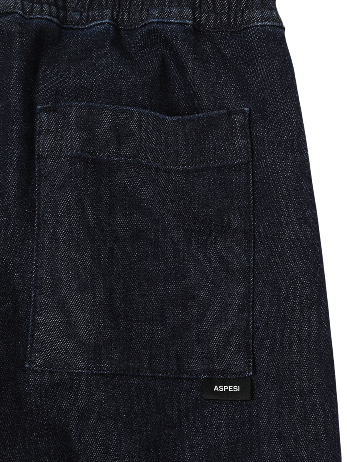 Shop Aspesi Cotton Blend Denim Pants In Blue