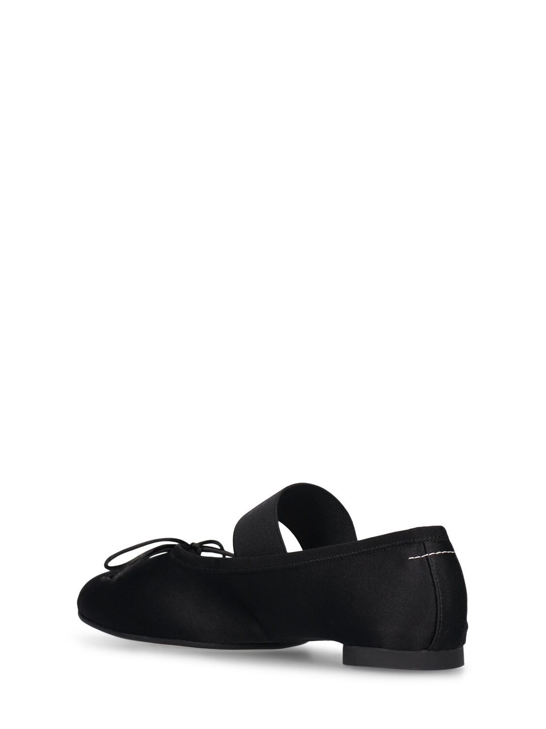 Shop Mm6 Maison Margiela 5mm Ballet Shoes Satin Ballerina Flats In Black