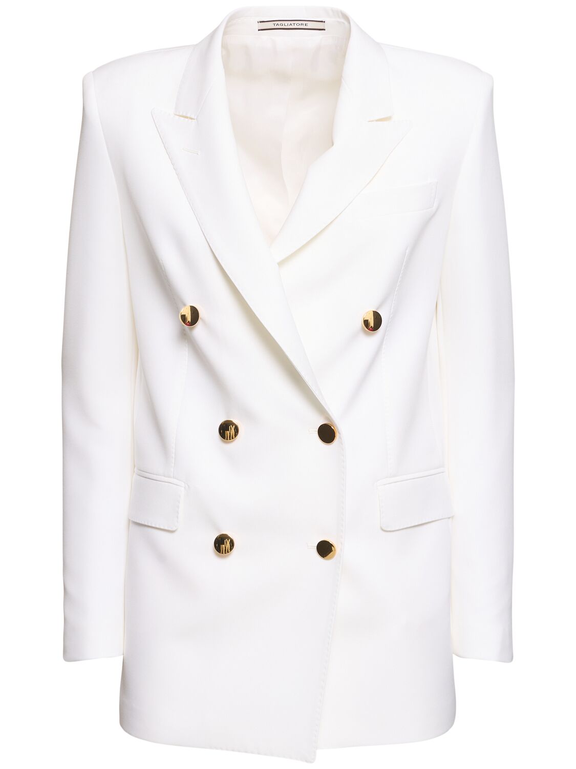 Tagliatore Jasmine 细条纹西装夹克 In White