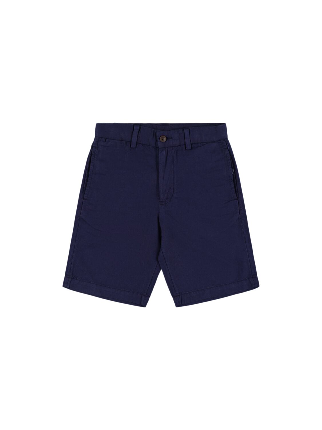 Image of Stretch Linen & Cotton Twill Shorts