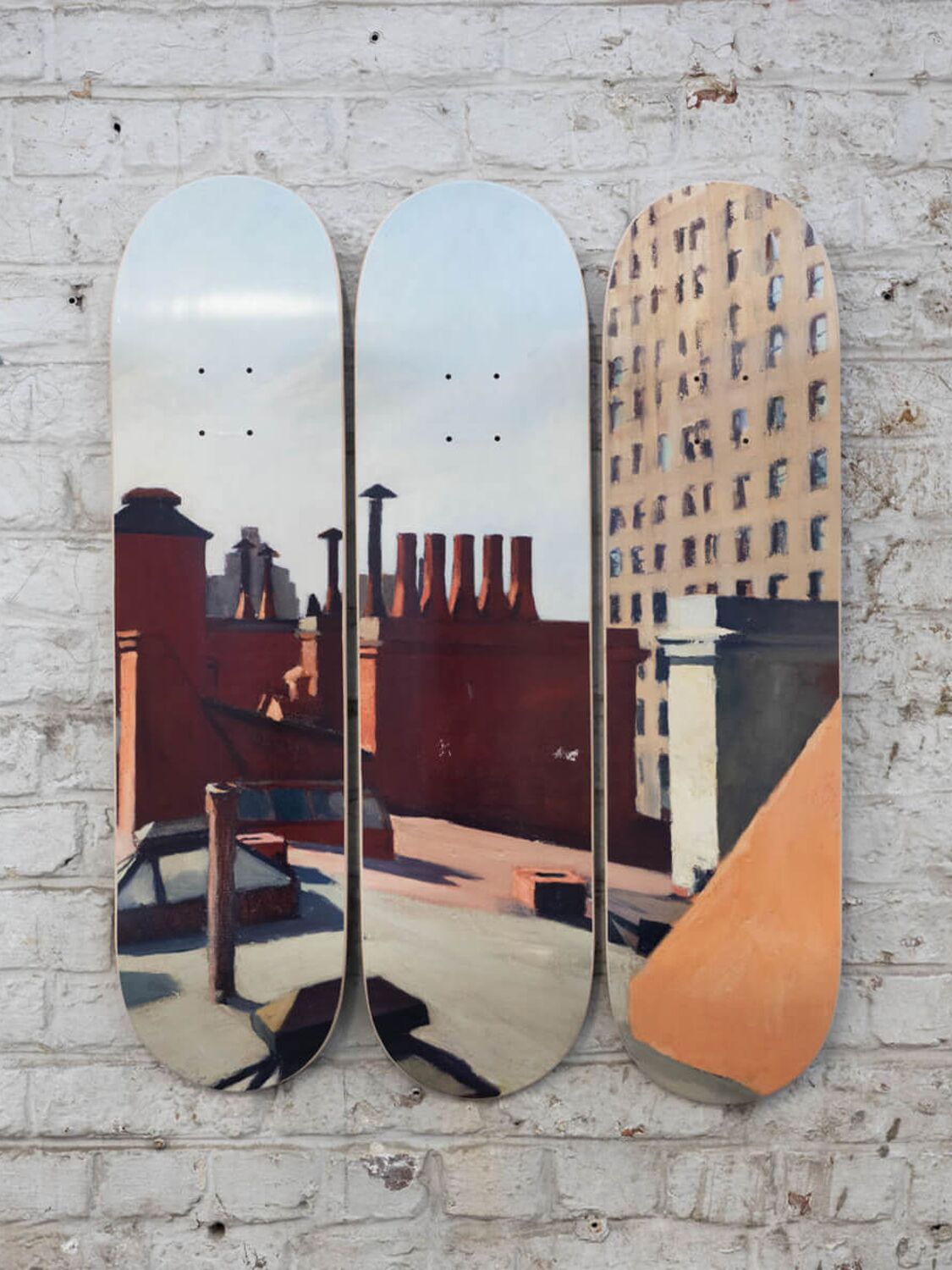 Shop The Skateroom City Roofs Wall Art In Multicolor