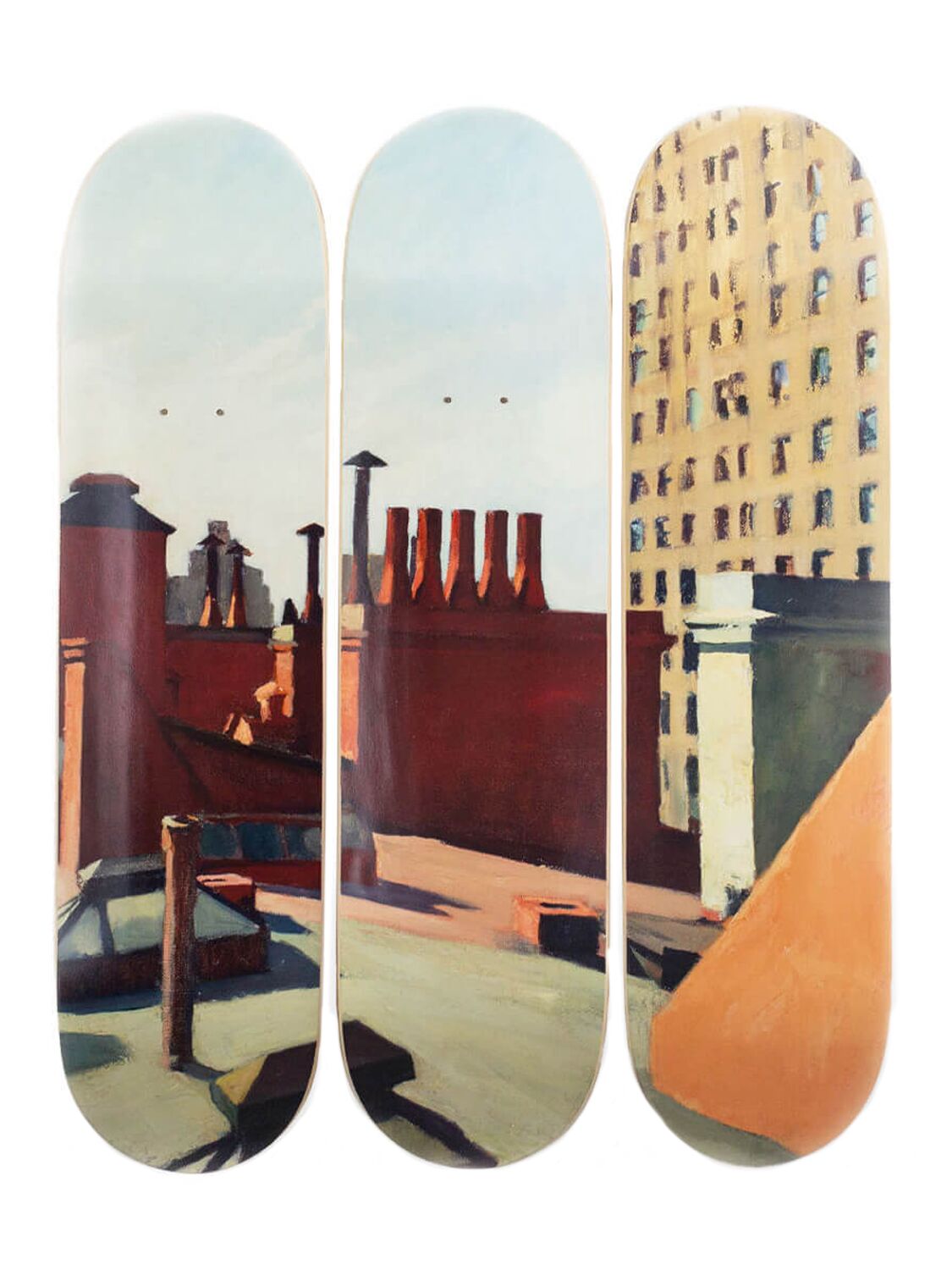 The Skateroom City Roofs Wall Art In Multicolor