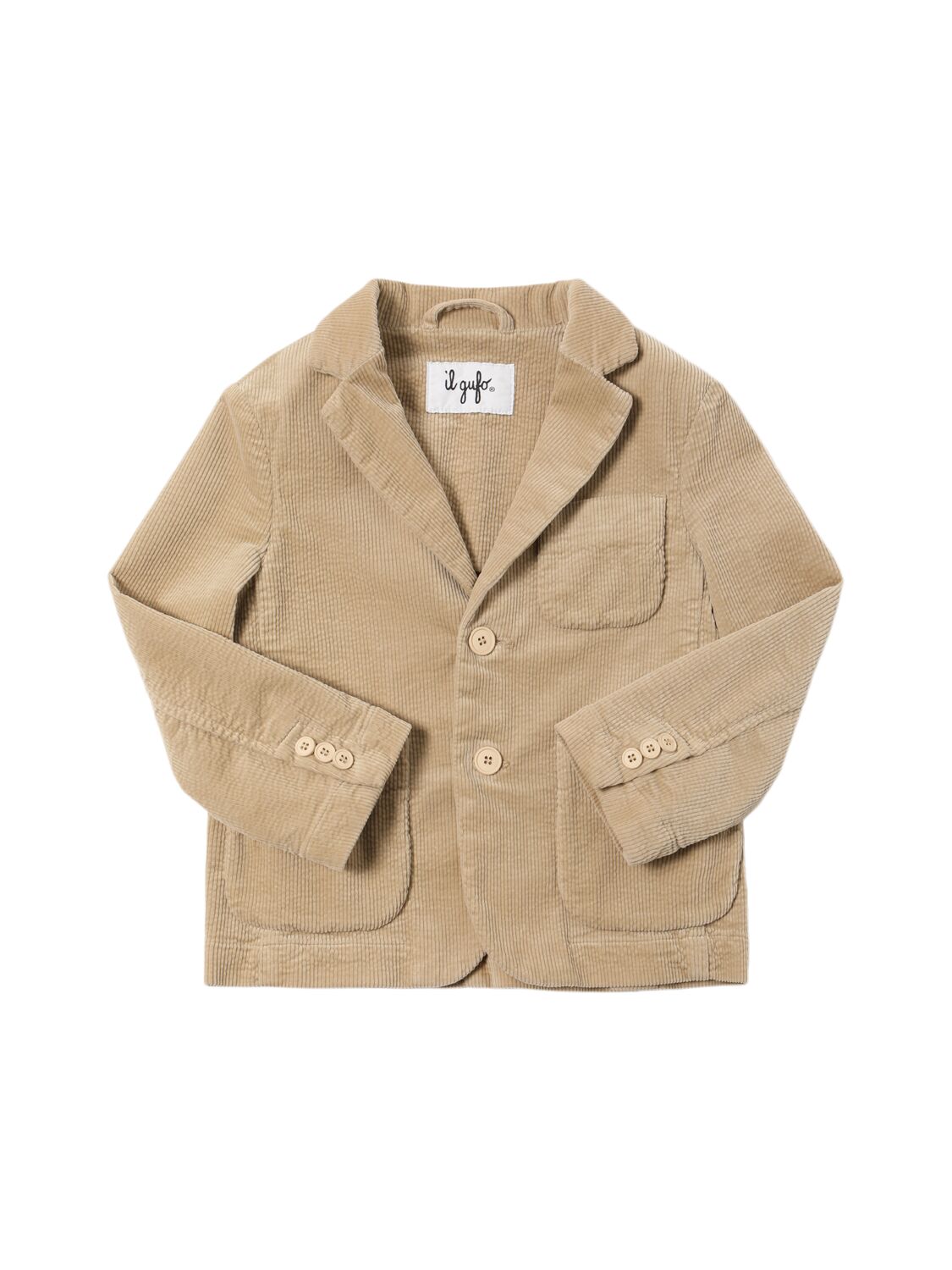 Il Gufo Cotton Blend Corduroy Jacket In Neutral