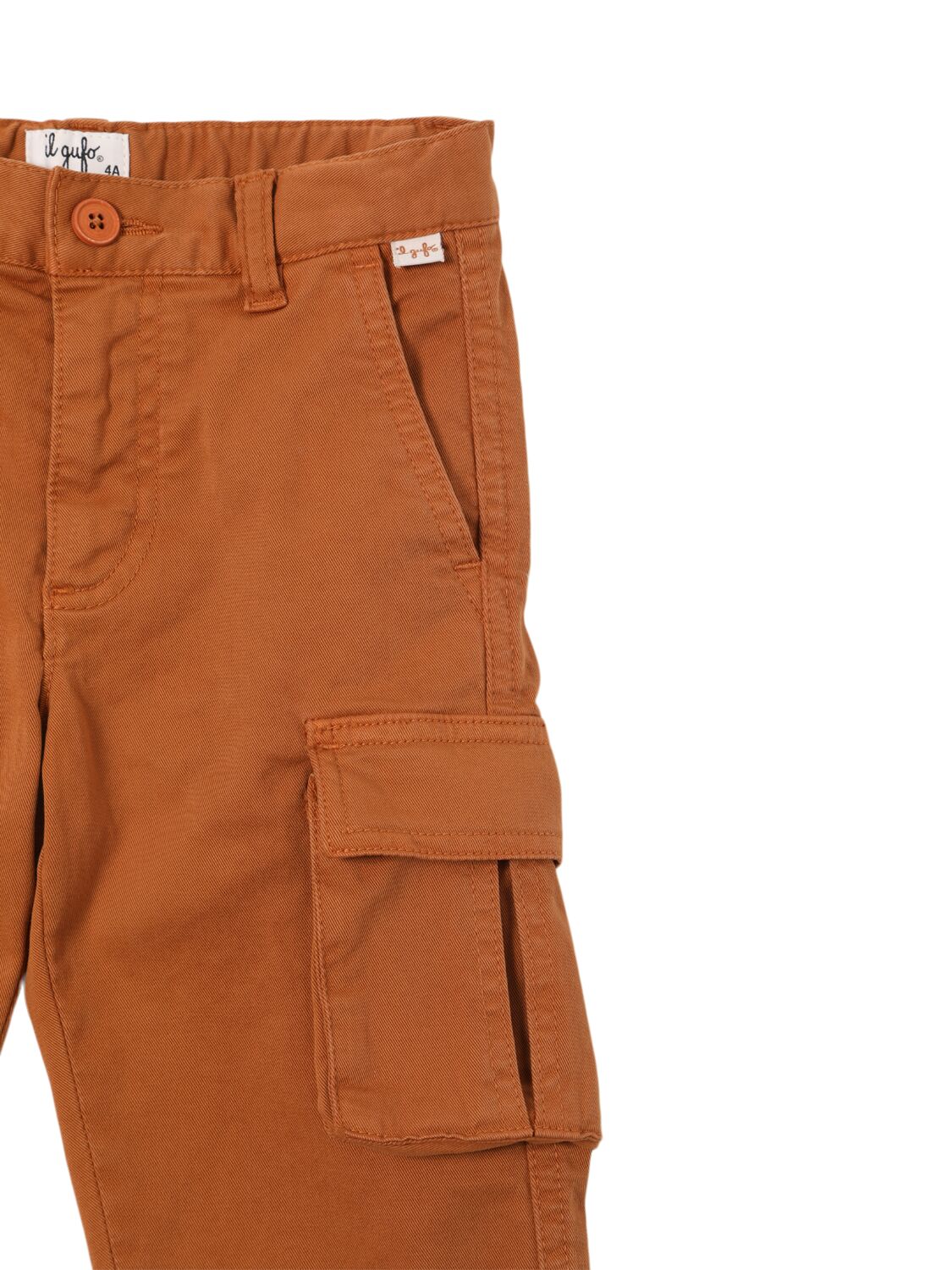 Shop Il Gufo Stretch Cotton Bull Pants In Light Brown