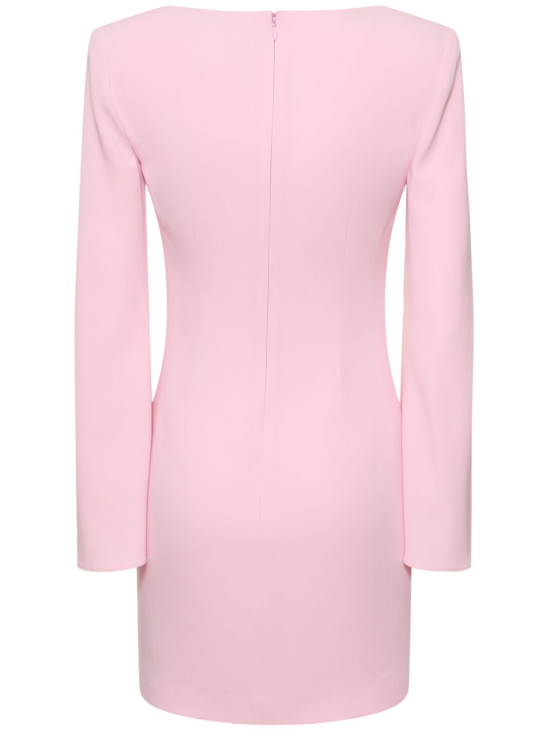 Shop Roland Mouret Long Sleeve Cady Mini Dress In Pink