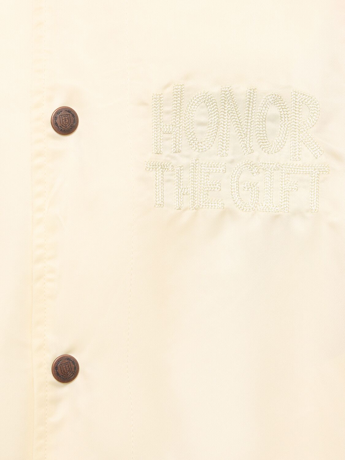 Shop Honor The Gift Satin Bomber Jacket In Bone
