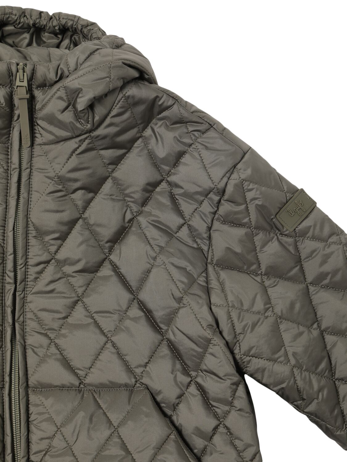 Shop Il Gufo Quilted Nylon Coat In Dark Green