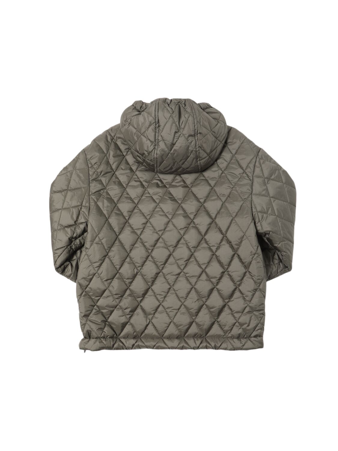 Shop Il Gufo Quilted Nylon Coat In Dark Green