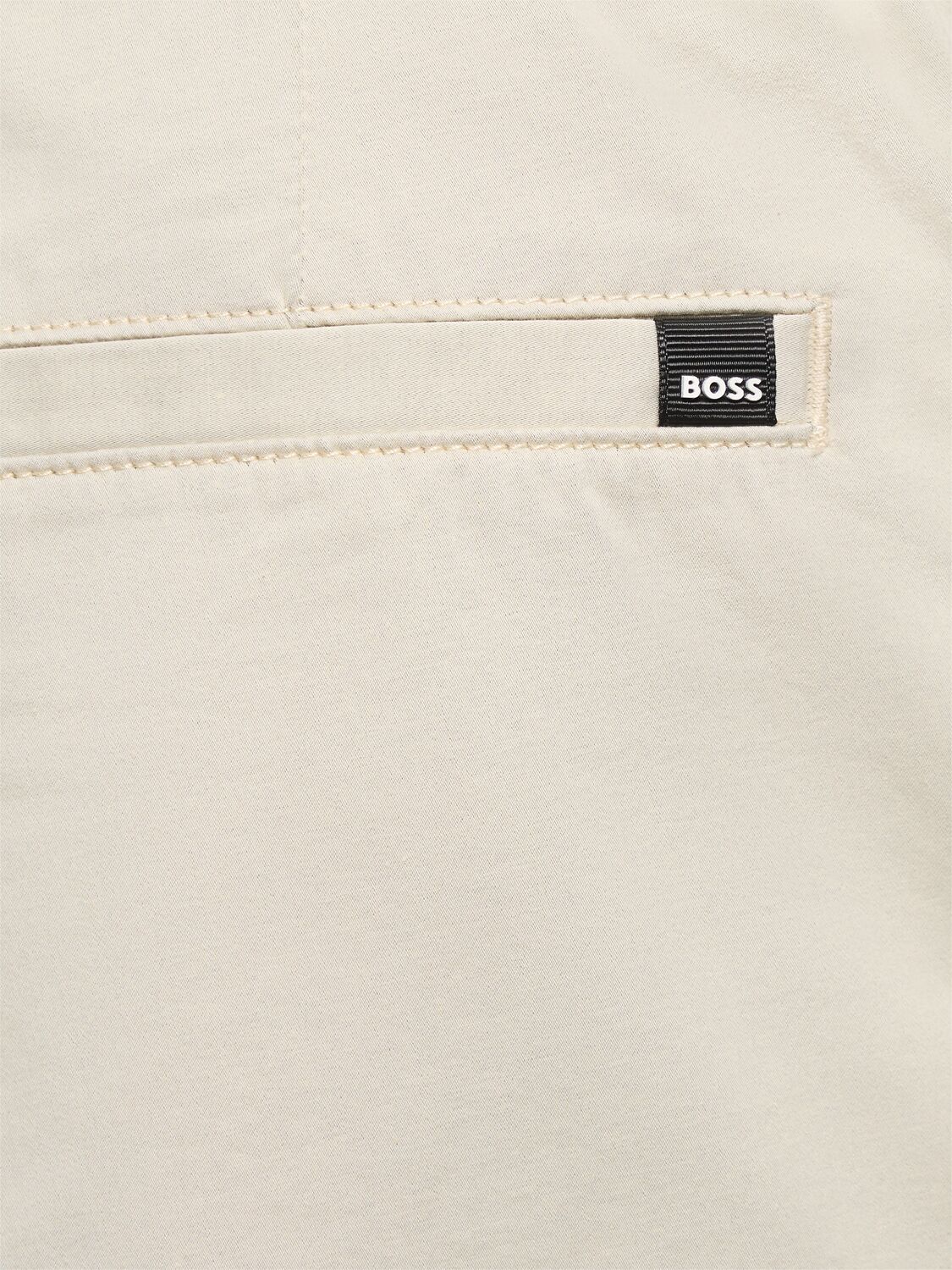 Shop Hugo Boss Kane Cotton Blend Pants In Open White