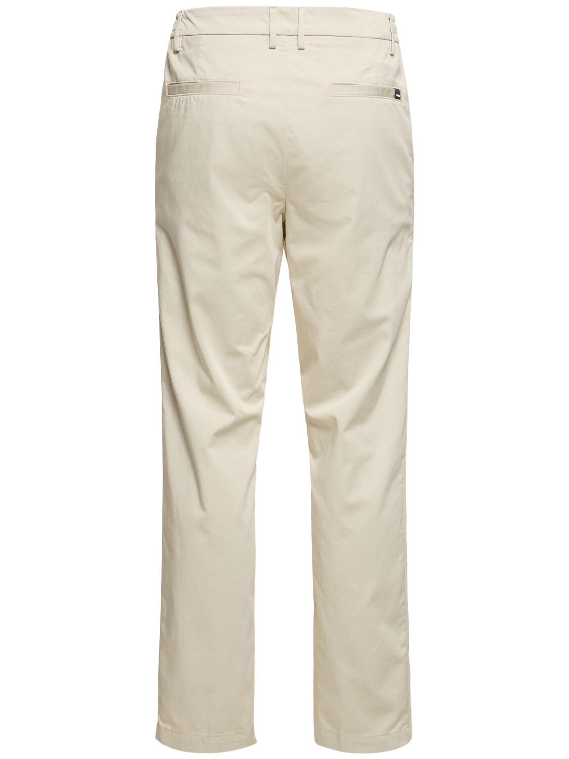 Shop Hugo Boss Kane Cotton Blend Pants In Open White