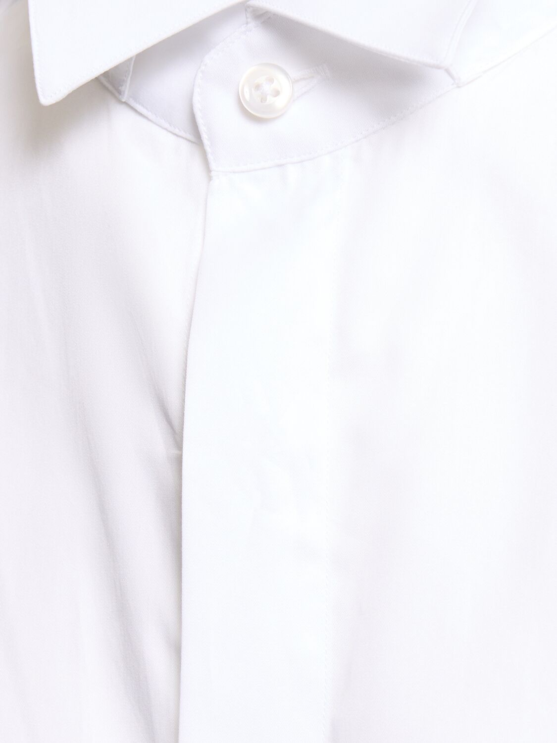 Shop Tagliatore Classic Cotton Shirt In White