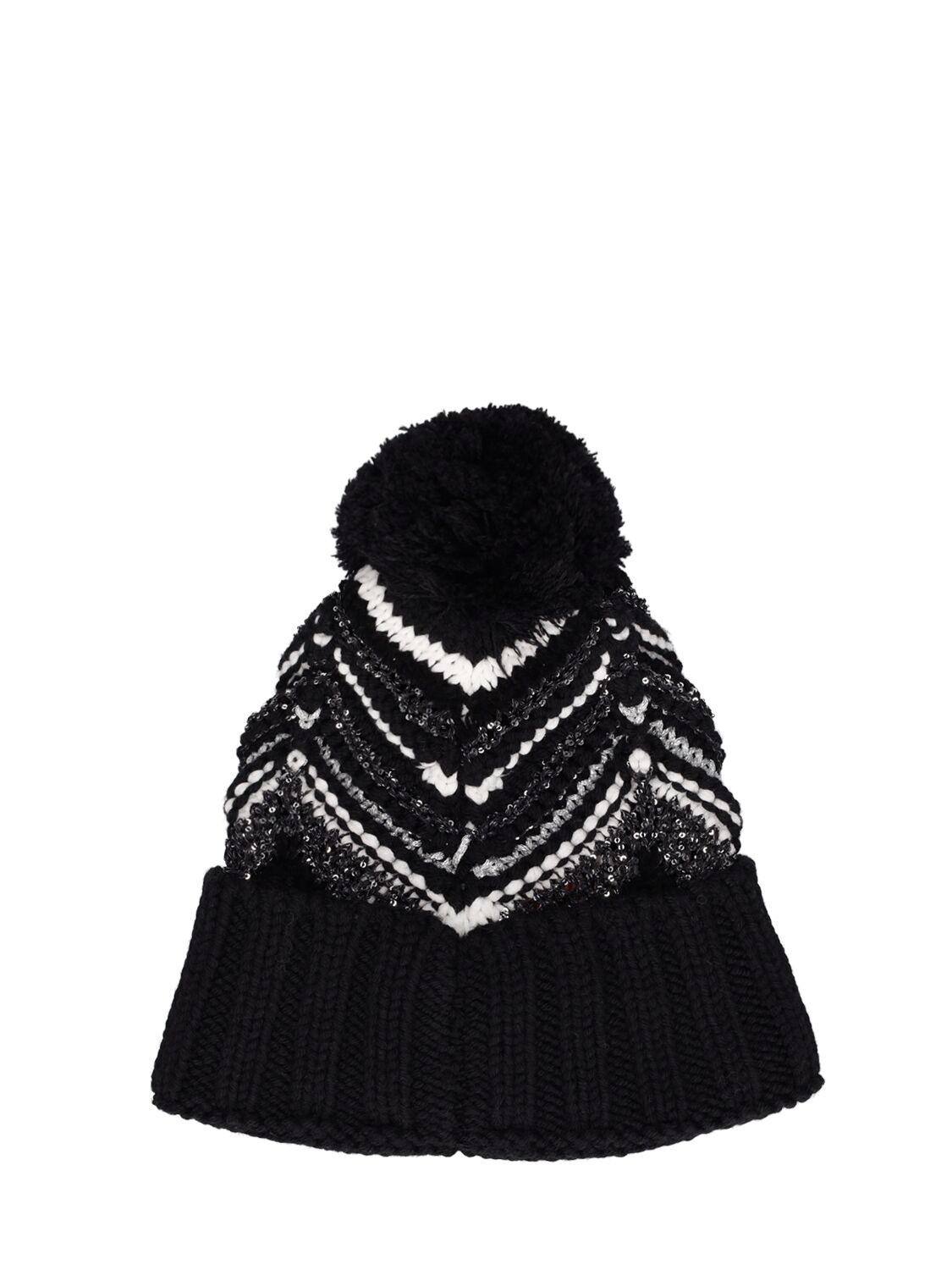 MISSONI ZIG ZAG WOOL KNIT BEANIE 