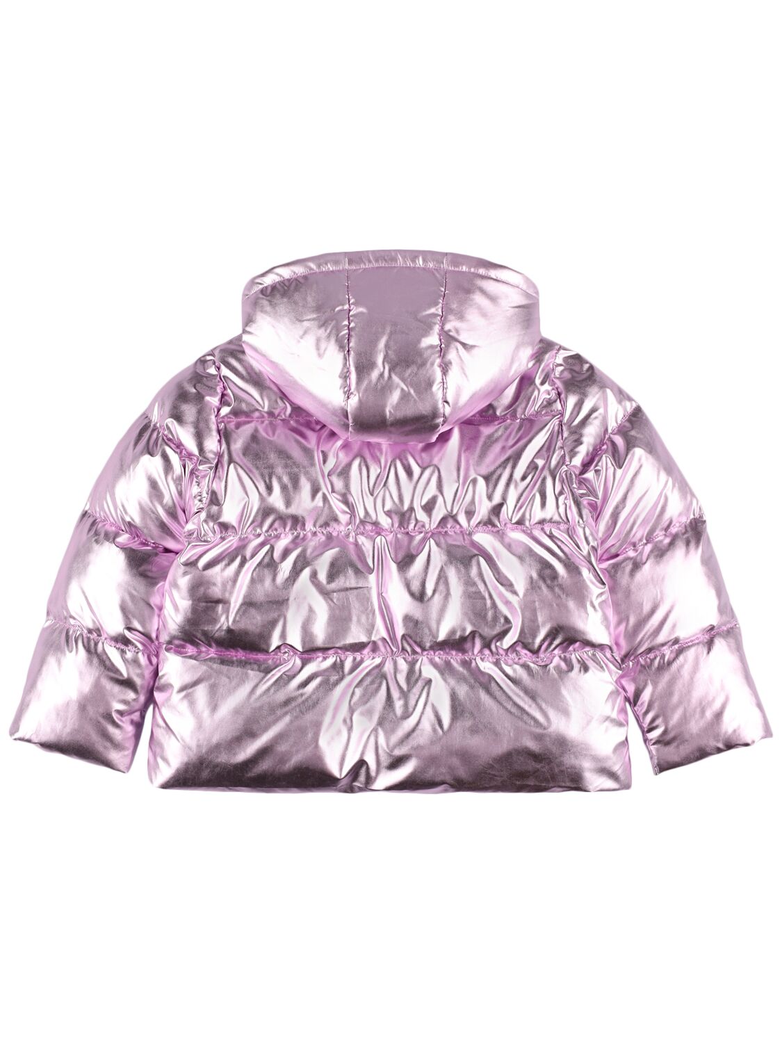 Shop Stella Mccartney Metallic Tech Puffer Jacket In Pink