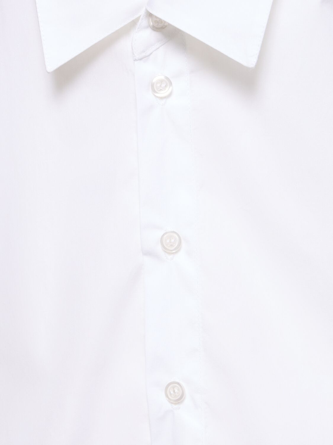 Shop Coperni Open Collar Cotton Shirt In White