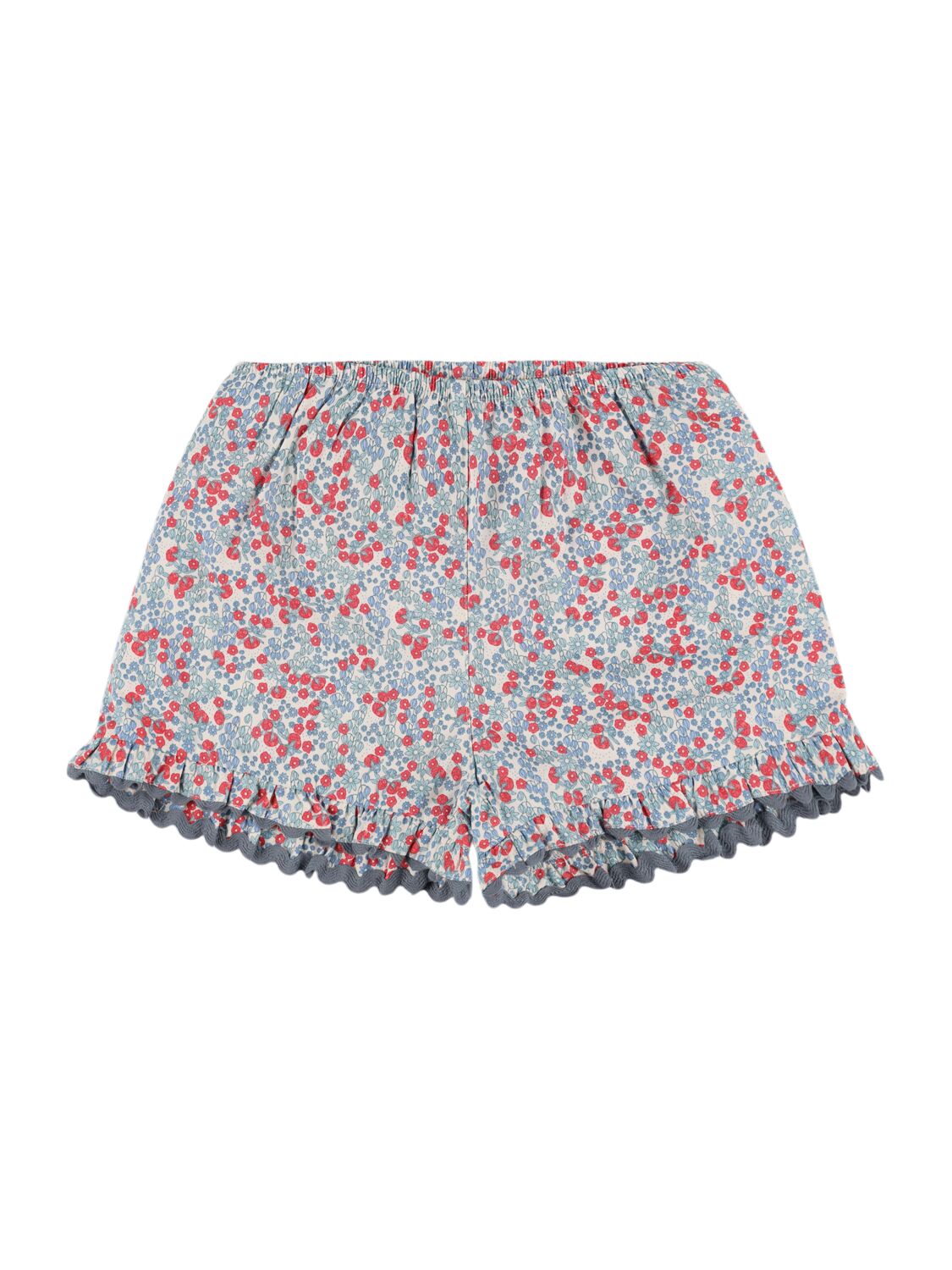 Image of Floral Organic Cotton Poplin Shorts