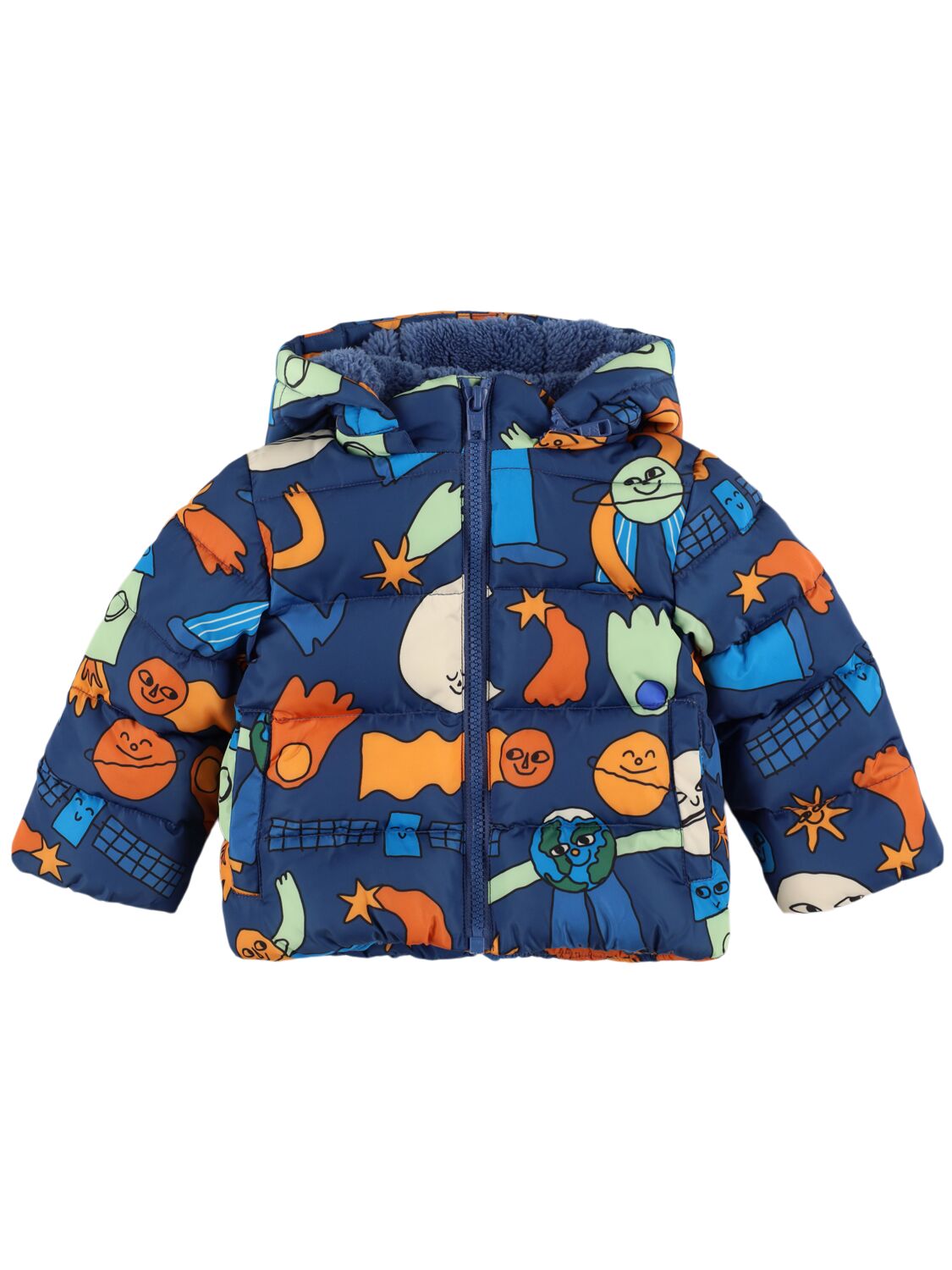 Image of Printed Nylon Puffer Jacket