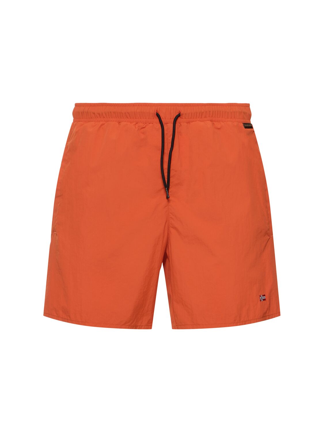 Napapijri V-haldane Tech Swim Shorts In Orange Burnt