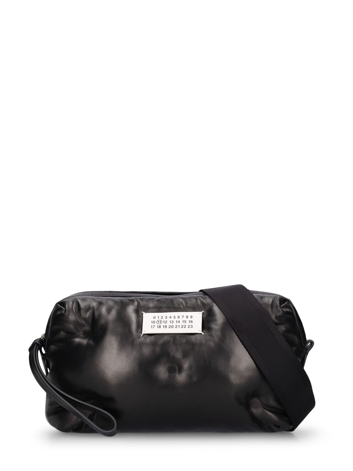 Shop Maison Margiela Glam Slam Leather Camera Bag In 블랙