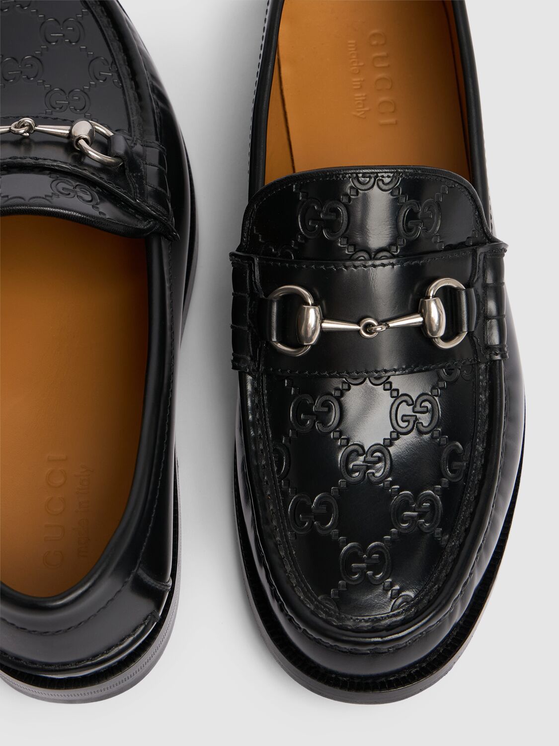 Shop Gucci Kaveh Leather Loafers In Black