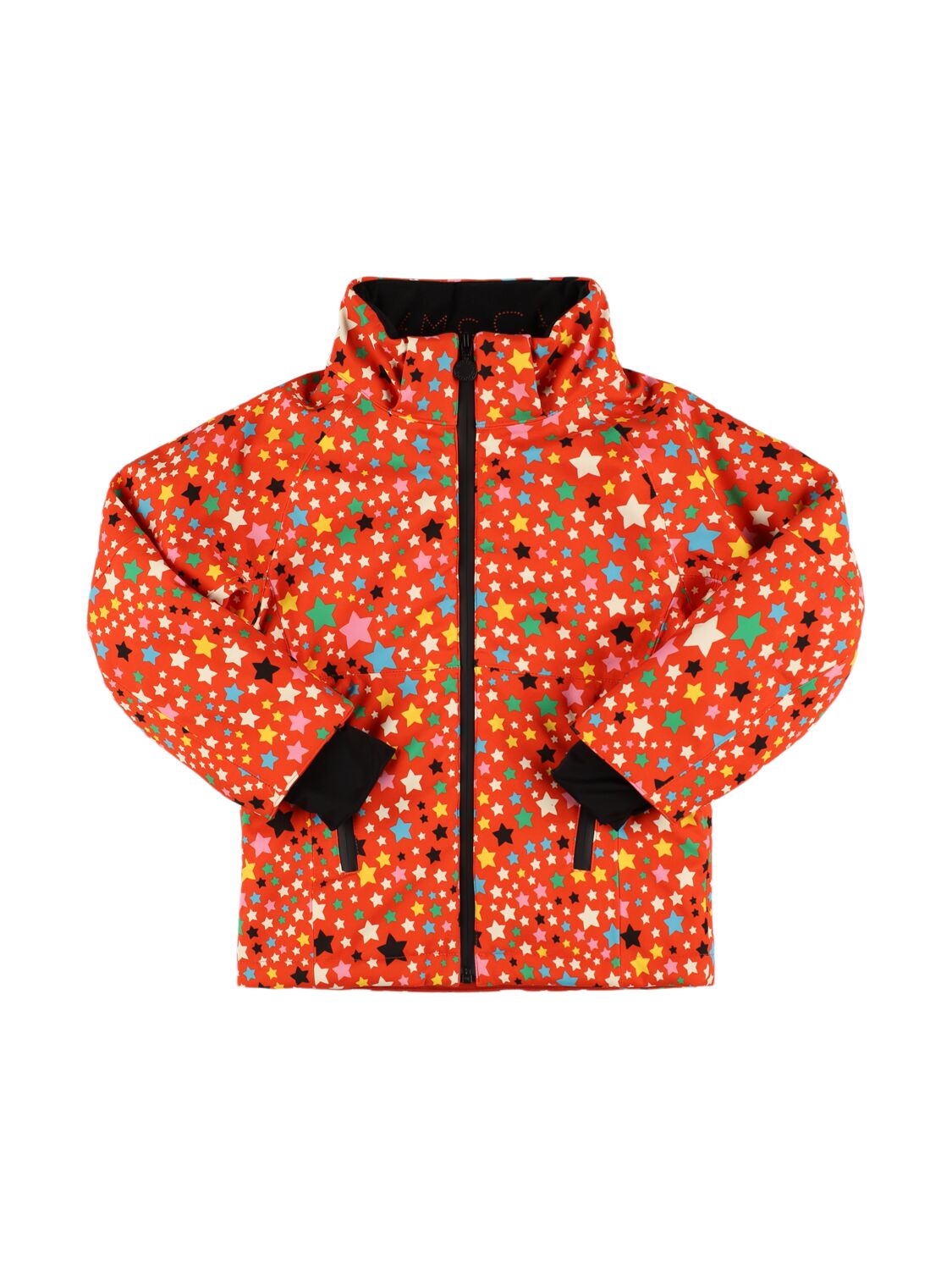 Shop Stella Mccartney Printed Tech Ski Jacket In Red/multi