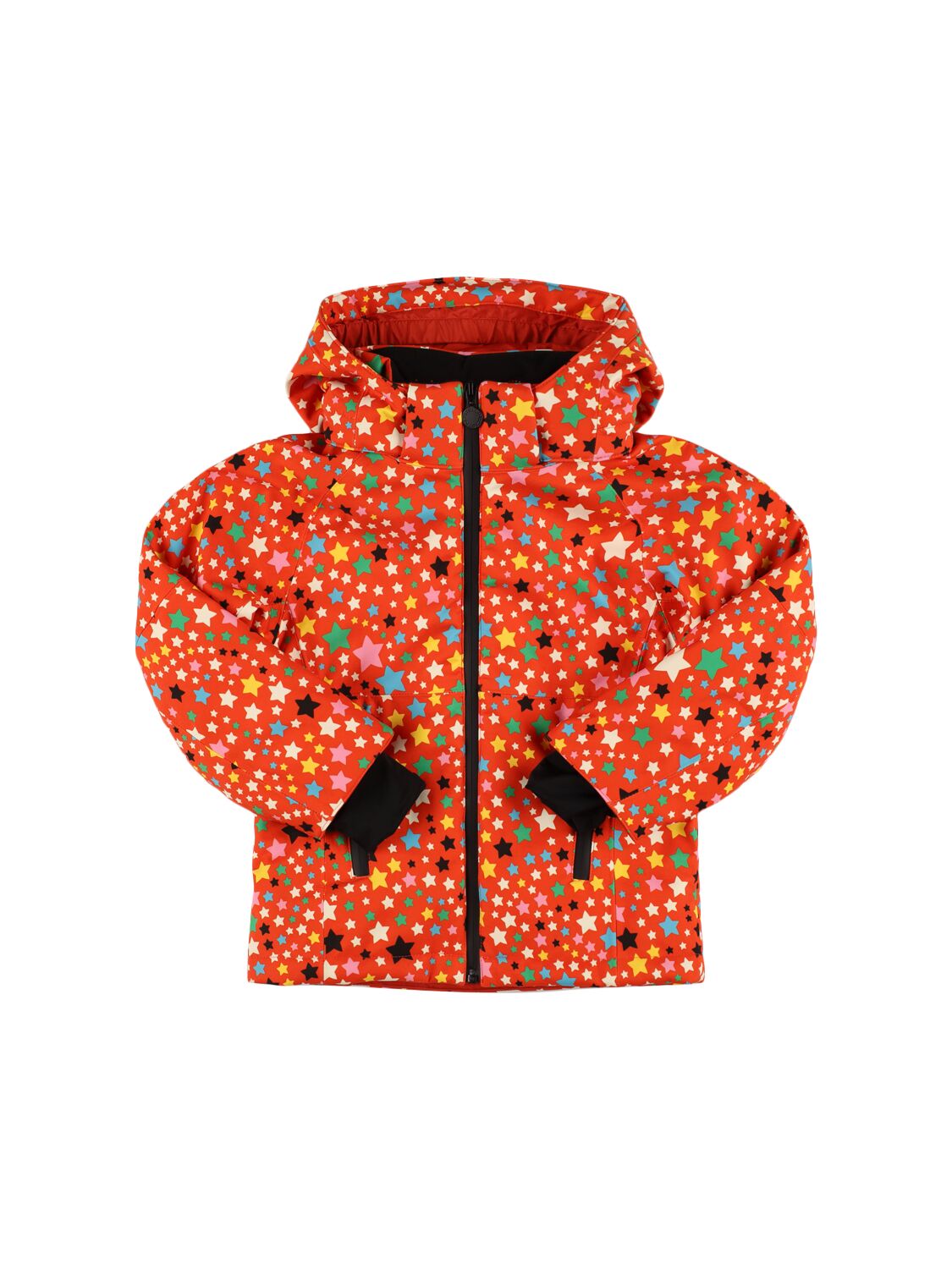 Stella Mccartney Kids' Printed Tech Ski Jacket In Red/multi